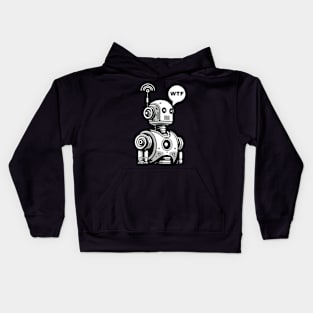 Robot Becomes Aware Kids Hoodie